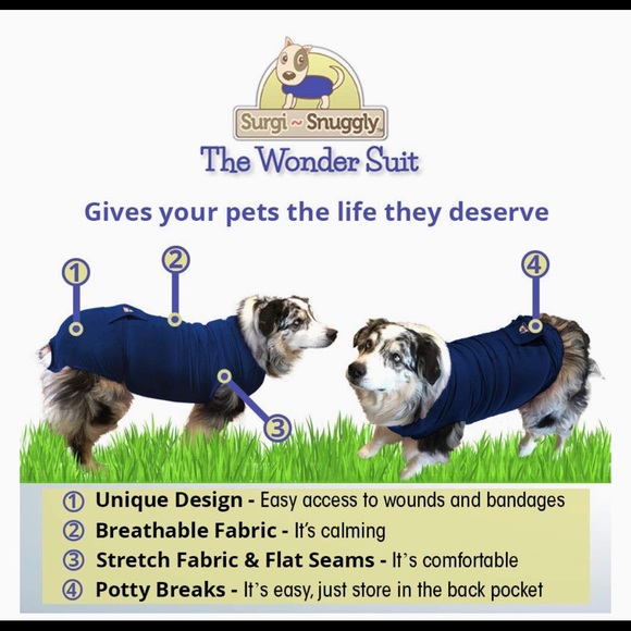 Surgi ~ Snuggly multi use dog body suit - Picture 2 of 2